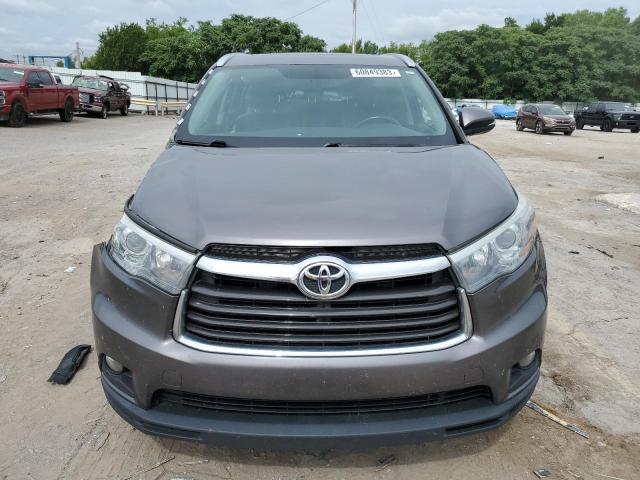 5TDKKRFH4FS049504 - 2015 TOYOTA HIGHLANDER XLE Grau Foto 5