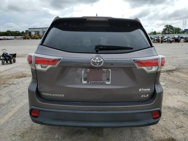 5TDKKRFH4FS049504 - 2015 TOYOTA HIGHLANDER XLE Grau Foto 6