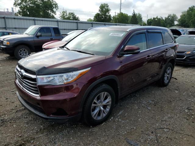 5TDJKRFH3FS123135 - 2015 TOYOTA HIGHLANDER XLE Bordo foto 1