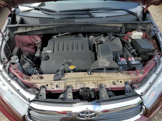 5TDJKRFH3FS123135 - 2015 TOYOTA HIGHLANDER XLE Bordo foto 12