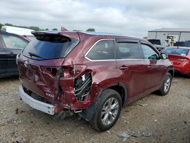 5TDJKRFH3FS123135 - 2015 TOYOTA HIGHLANDER XLE Bordo foto 3