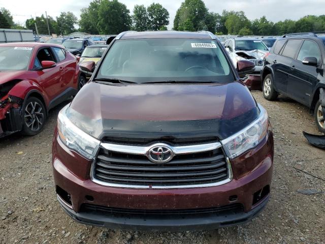 5TDJKRFH3FS123135 - 2015 TOYOTA HIGHLANDER XLE Bordo foto 5