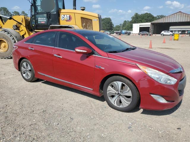 KMHEC4A47DA050993 - 2013 HYUNDAI SONATA HYBRID RED photo 4