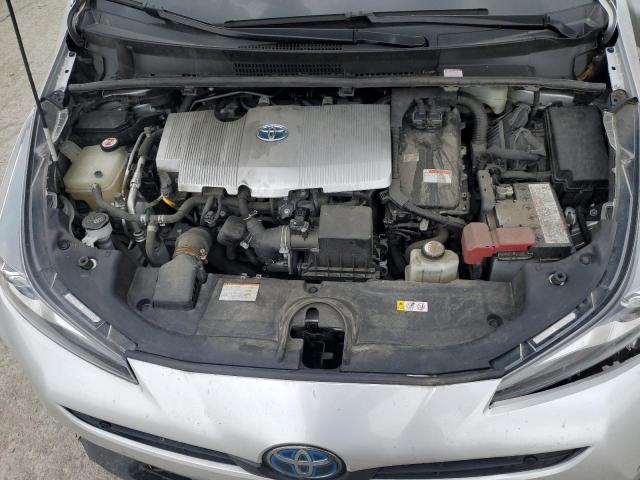 JTDL9RFU2K3001170 - 2019 TOYOTA PRIUS SILVER photo 11