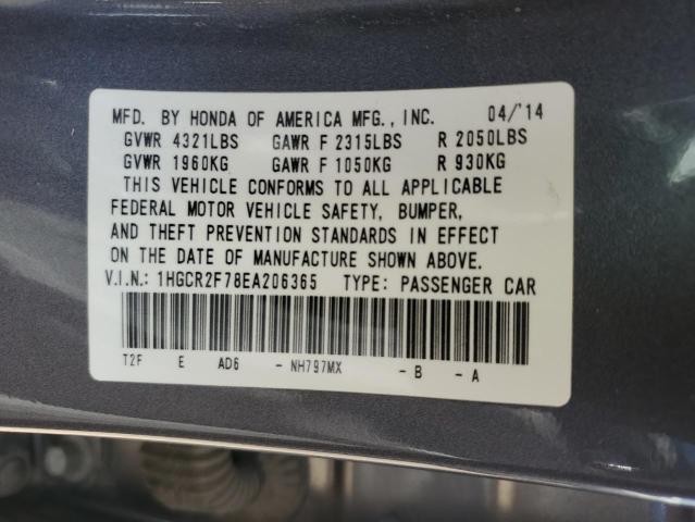 1HGCR2F78EA206365 - 2014 HONDA ACCORD EX GRAY photo 13