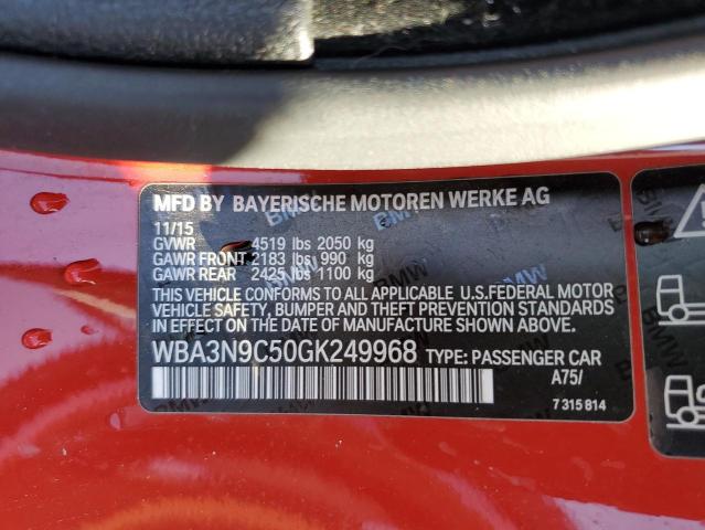WBA3N9C50GK249968 - 2016 BMW 428 XI RED photo 12