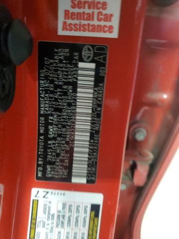 2T1KR32E98C691720 - 2008 TOYOTA COROLLA MA XR RED photo 13