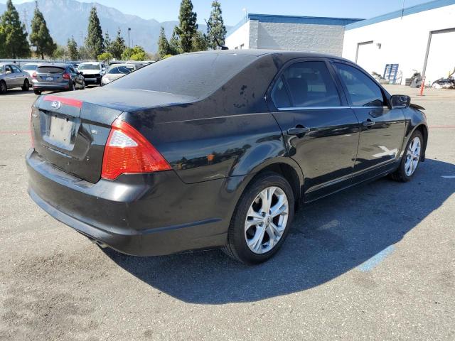 3FAHP0HA2CR366869 - 2012 FORD FUSION SE BLACK photo 3