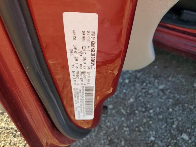 2A4RR8DG1BR704035 - 2011 CHRYSLER TOWN & COU TOURING L BURGUNDY photo 13