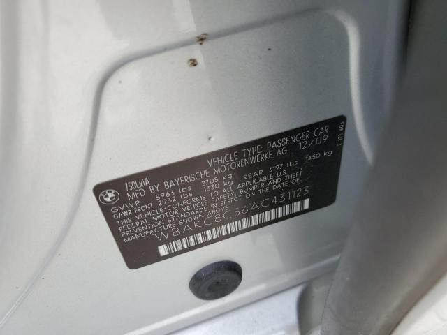 WBAKC8C56AC431123 - 2018 BMW 750 LI XDRIVE SILVER photo 12