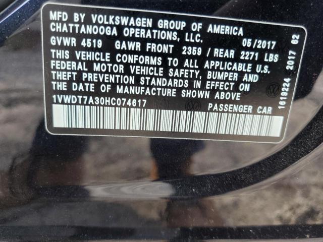 1VWDT7A30HC074617 - 2017 VOLKSWAGEN PASSAT R-LINE Qara foto 12