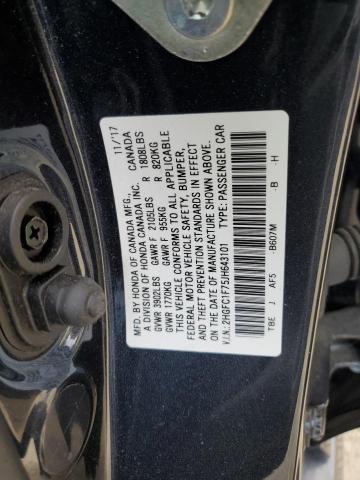 2HGFC1F75JH643101 - 2018 HONDA CIVIC EXL გრაფიტი ფოტო 12