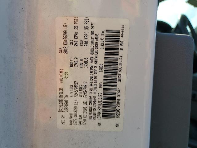 1D7HA16246J112176 - 2006 DODGE RAM 1500 ST WHITE photo 12