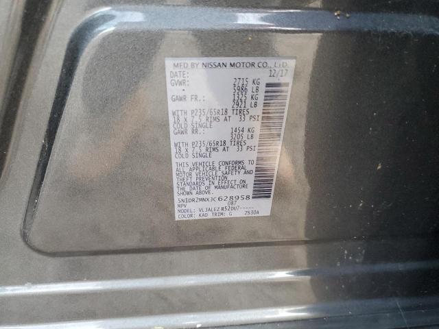 5N1DR2MNXJC628958 - 2018 NISSAN PATHFINDER S GRAY photo 13