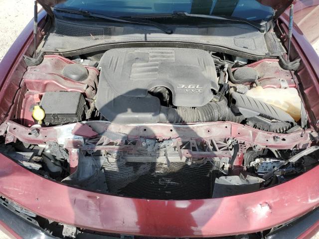 2C3CDXBG6LH101729 - 2020 DODGE CHARGER SXT BURGUNDY photo 11