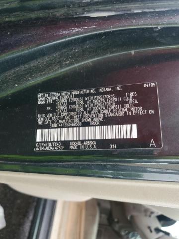 5TBBT44135S468568 - 2005 TOYOTA TUNDRA ACCESS CAB SR5 GREEN photo 12