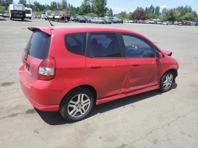 JHMGD38647S022450 - 2007 HONDA FIT S RED photo 3