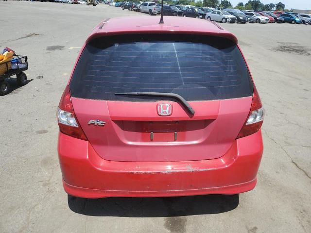 JHMGD38647S022450 - 2007 HONDA FIT S RED photo 6