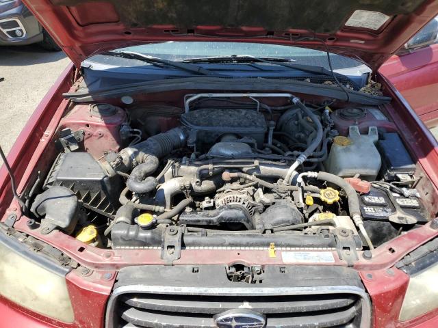 JF1SG65625H725263 - 2005 SUBARU FORESTER 2.5XS წითელი ფოტო 12