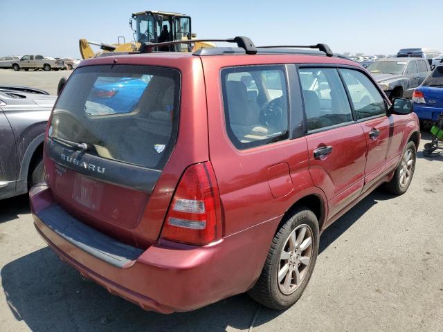 JF1SG65625H725263 - 2005 SUBARU FORESTER 2.5XS წითელი ფოტო 3