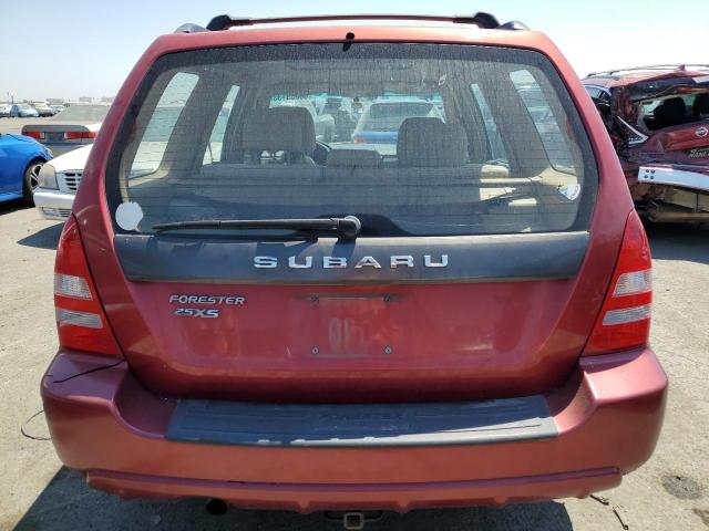 JF1SG65625H725263 - 2005 SUBARU FORESTER 2.5XS RED photo 6