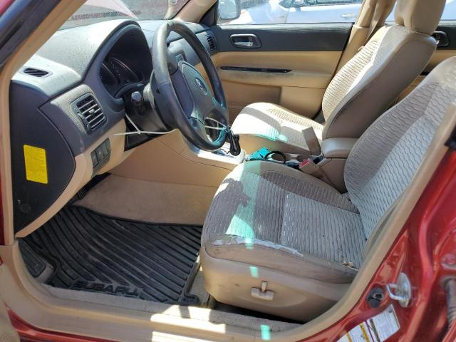 JF1SG65625H725263 - 2005 SUBARU FORESTER 2.5XS წითელი ფოტო 7