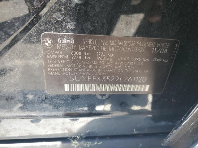 5UXFE43529L261120 - 2009 BMW X5 XDRIVE30I BLACK photo 13