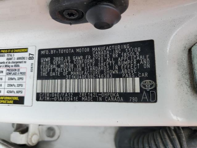 2T1KU40E99C146383 - 2009 TOYOTA MATRIX 白色 照片 13