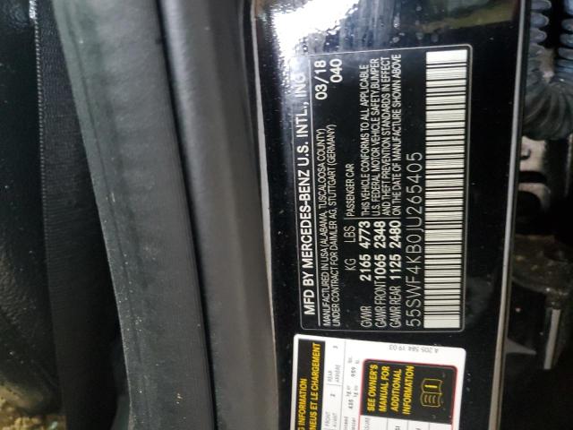55SWF4KB0JU265405 - 2018 MERCEDES-BENZ C 300 4MATIC BLACK photo 12