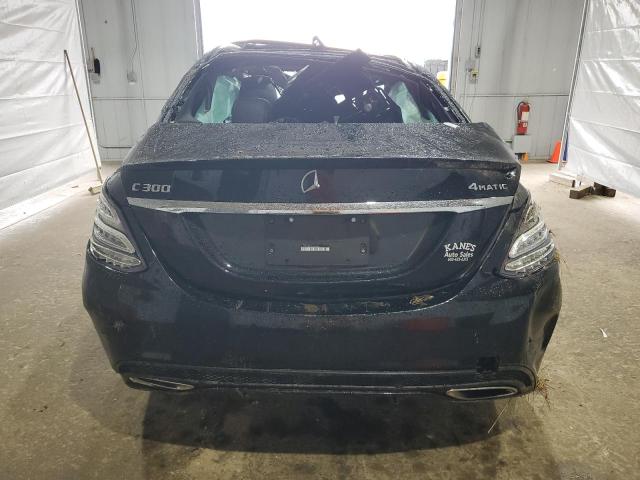 55SWF4KB0JU265405 - 2018 MERCEDES-BENZ C 300 4MATIC BLACK photo 6