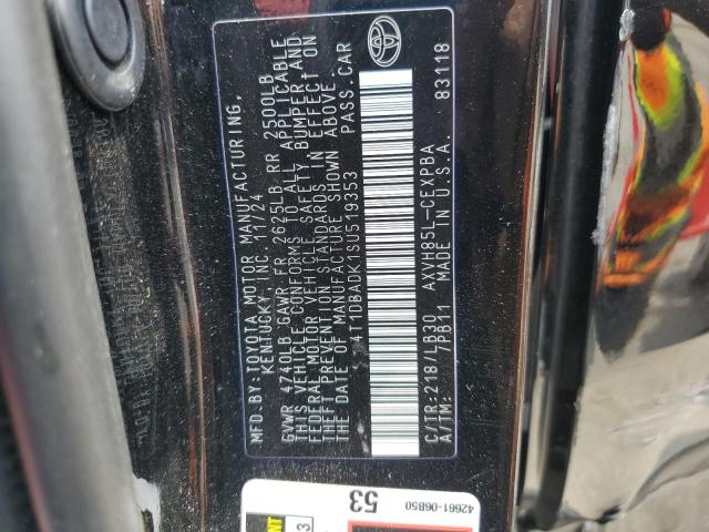 4T1DBADK1SU519353 - 2025 TOYOTA CAMRY XSE 黑色 照片 12