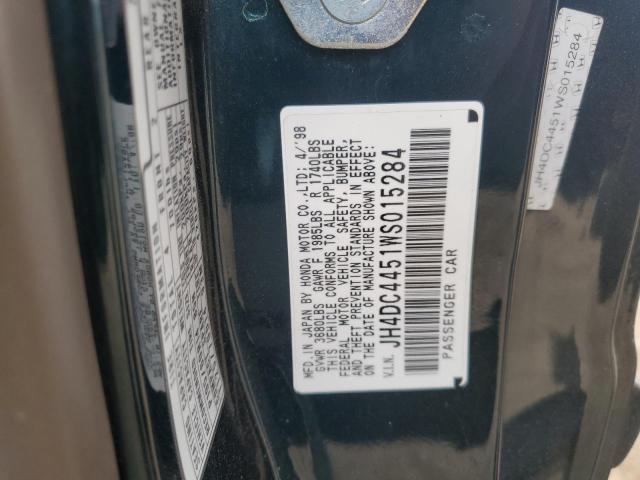 JH4DC4451WS015284 - 1998 ACURA INTEGRA LS GREEN photo 12