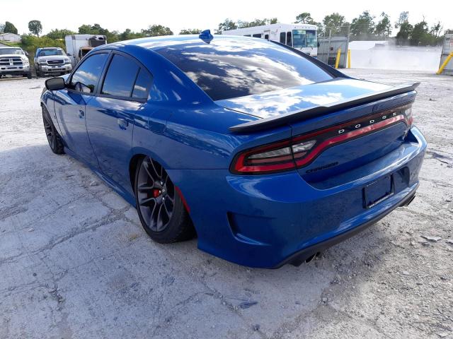 2C3CDXGJ1NH225298 - 2022 DODGE CHARGER SCAT PACK BLUE photo 3