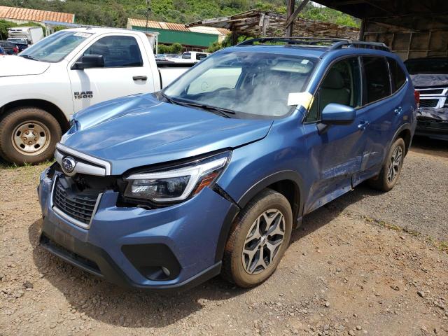 JF2SKAFC1MH569958 - 2021 SUBARU FORESTER PREMIUM BLUE photo 1