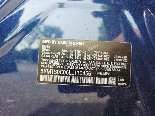 5YMTS0C06LLT10456 - 2020 BMW X3 M COMPETITION BLUE photo 13