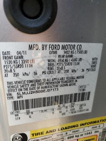 5LMJJ2H50BEJ07173 - 2011 LINCOLN NAVIGATOR 银色 照片 13