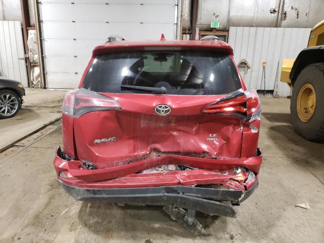 2T3BFREV3HW619148 - 2017 TOYOTA RAV4 LE წითელი ფოტო 6