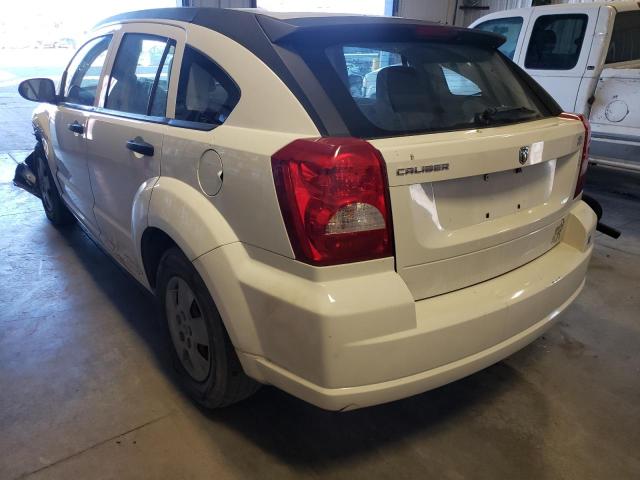 1B3HB28BX7D245925 - 2007 DODGE CALIBER WHITE photo 3