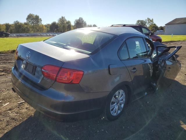 3VW2K7AJ0CM367563 - 2012 VOLKSWAGEN JETTA BASE GRAY photo 4