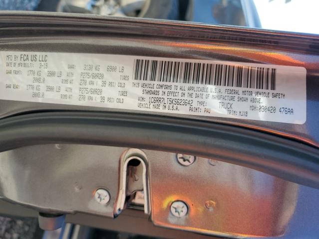 1C6RR7LT5KS623642 - 2019 RAM 1500 CLASS SLT გრაფიტი ფოტო 12