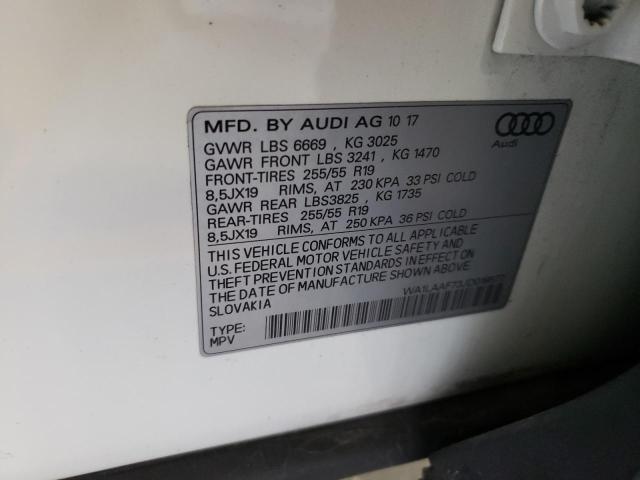 WA1LAAF73JD018677 - 2018 AUDI Q7 PREMIUM PLUS WHITE photo 13