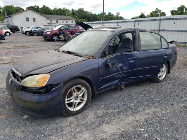 1HGES25742L020546 - 2002 HONDA CIVIC EX BLUE photo 1