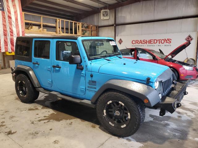 1C4BJWDG2JL818457 - 2018 JEEP WRANGLER U SPORT BLUE photo 4