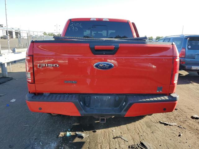 1FTEW1EF2HKE17384 - 2017 FORD F150 SUPERCREW RED photo 6