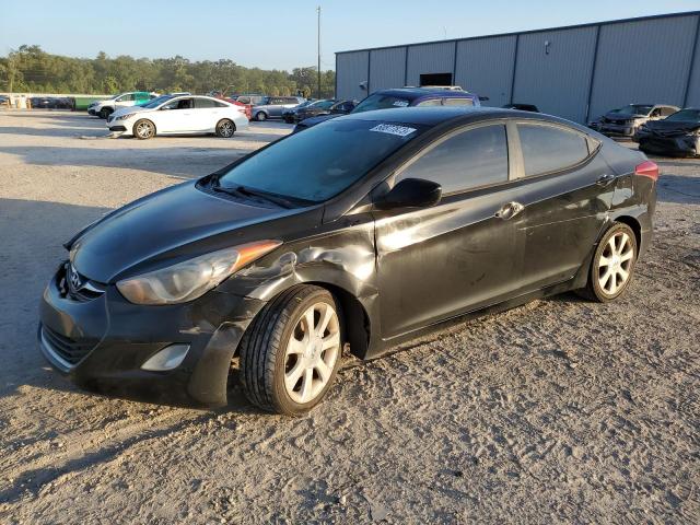 KMHDH4AE7CU341643 - 2012 HYUNDAI ELANTRA GLS BLACK photo 1