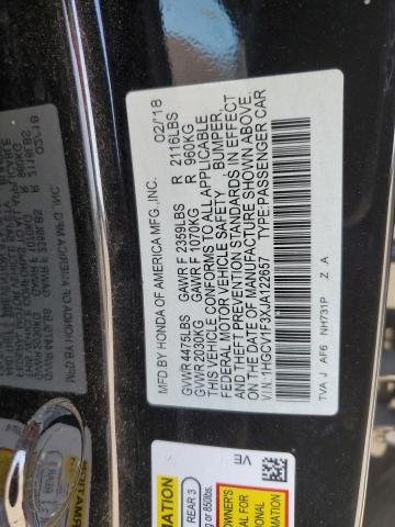 1HGCV1F3XJA122657 - 2018 HONDA ACCORD SPORT BLACK photo 12