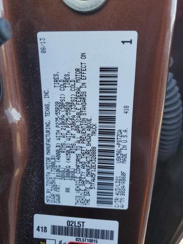 5TFAW5F12EX328888 - 2014 TOYOTA TUNDRA CREWMAX PLATINUM 棕色 照片 12