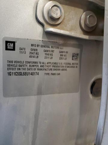 1G11C5SL6EU140174 - 2014 CHEVROLET MALIBU 1LT 银色 照片 12