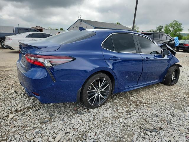 4T1T11AK7RU203341 - 2024 TOYOTA CAMRY SE NIGHT SHADE BLUE photo 3