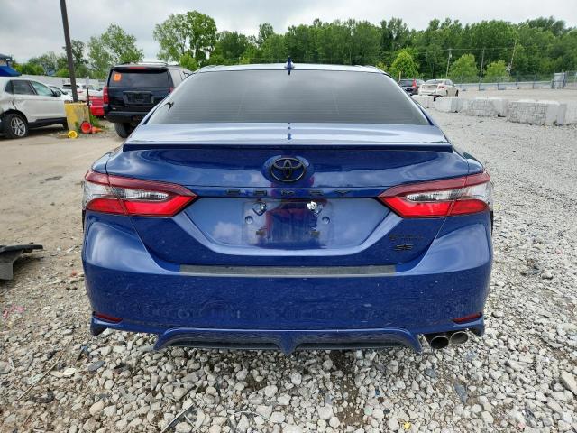 4T1T11AK7RU203341 - 2024 TOYOTA CAMRY SE NIGHT SHADE BLUE photo 6